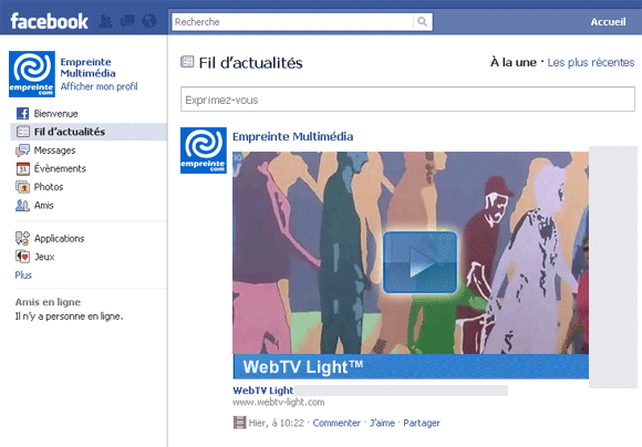 WebTV Light™ Facebook